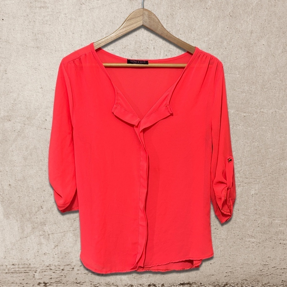 Young and Wild Sheer Pink Blouse